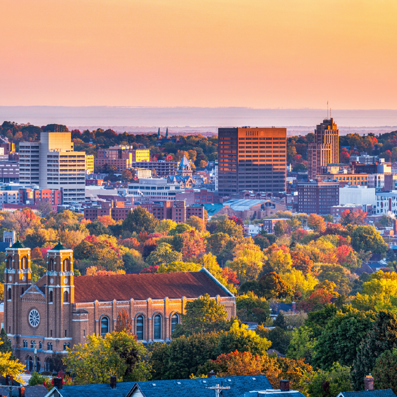 overhead view of syracus new york